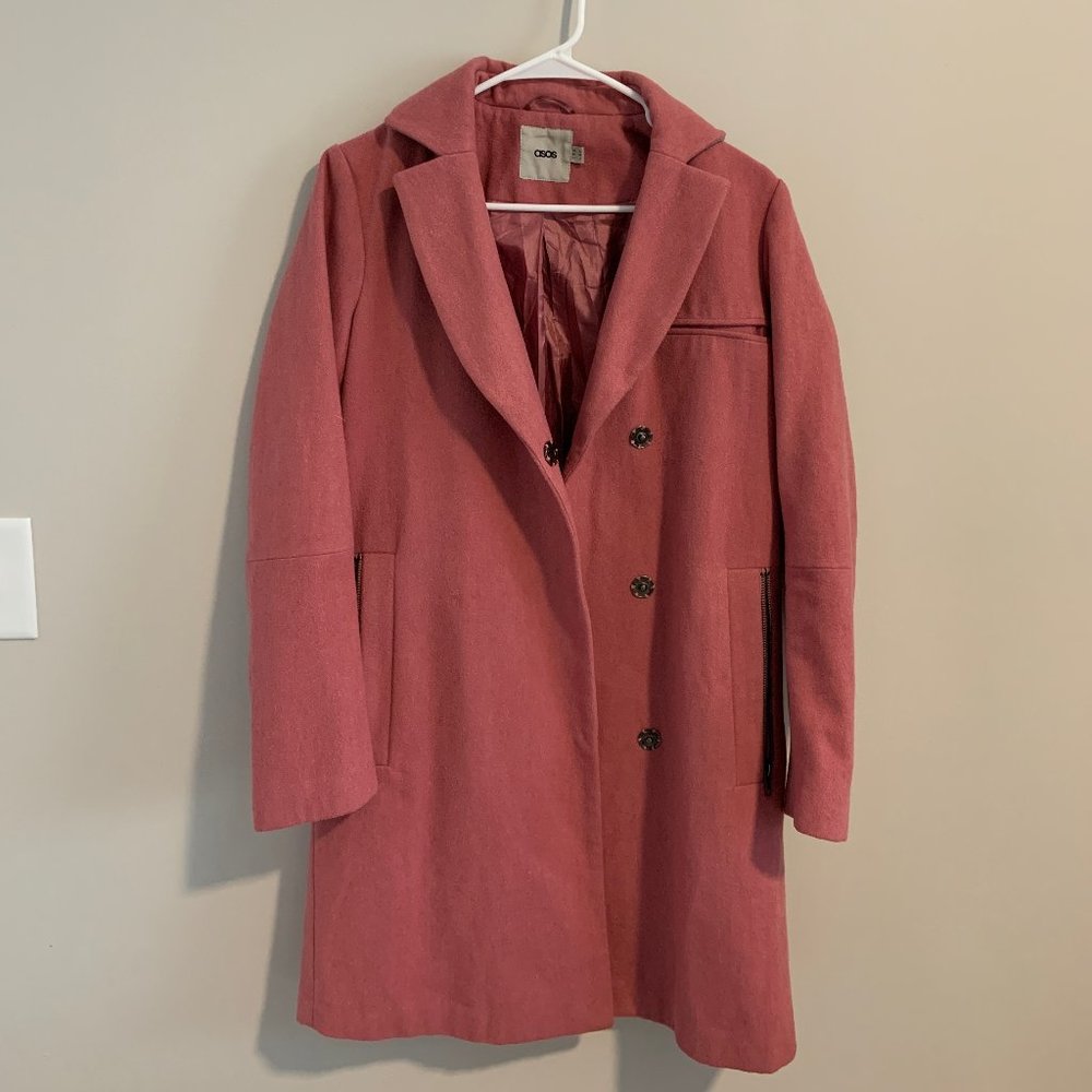 ASOS Pink Pea Coat